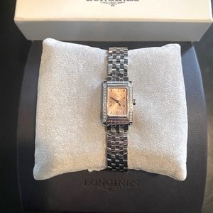 Longings Dolce Vita Women's Quartz Watch Diamond Bezel Pink Gold Dial